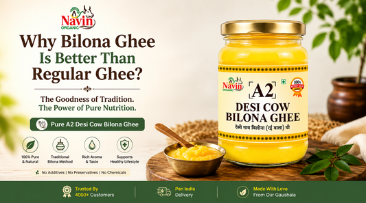 Desi Cow A2 Bilona Ghee | Buy Pure Bilona Ghee Online | Navin Organic