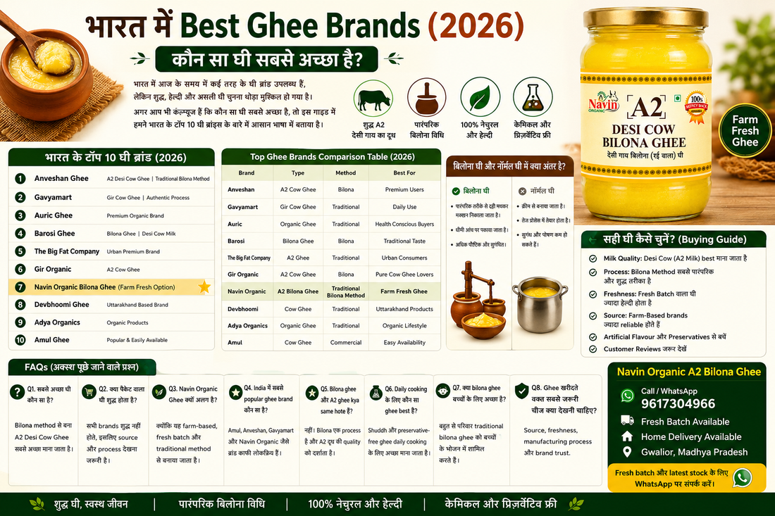 Top 10 Best Ghee Brands in India (2026) – कौन सा घी सबसे शुद्ध है?