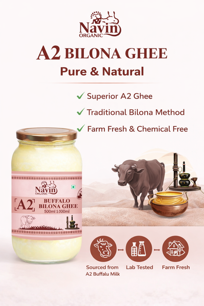 Buffalo Bilona Ghee 250g | Pure Desi Buffalo Ghee | Navin Organic