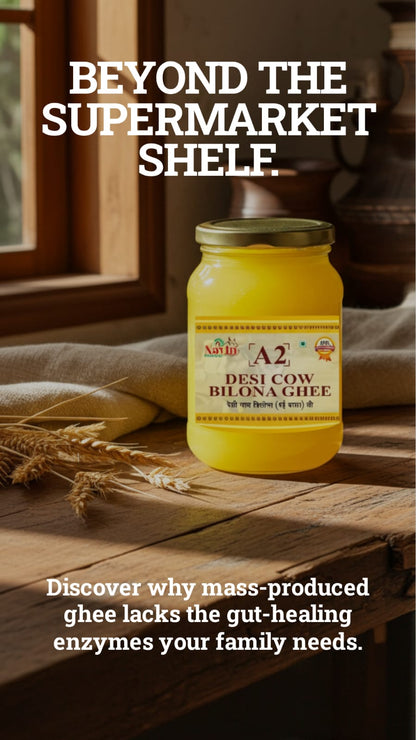 Navin Organic A2 Desi Cow Bilona Ghee | Pure Handmade Ghee | 100% Natural & Chemical Free