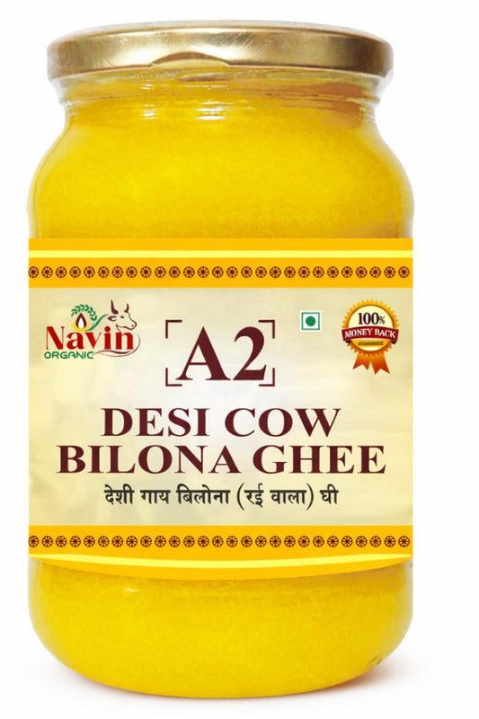 Navin Organic A2 Desi Cow Bilona Ghee | Pure Handmade Ghee | 100% Natural & Chemical Free