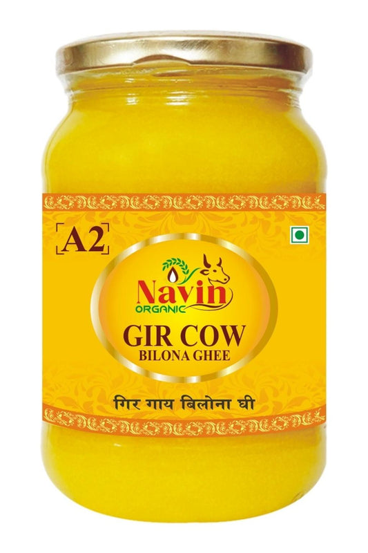 Navin Organic A2 Gir Cow Bilona Ghee | Pure Desi Cow Ghee | Handmade | 100% Natural